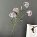 Rama de flor de hortensia artificial malva Morandi para decoración de interiores - 050 Púrpura