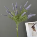 Künstlicher Lavendel Blumenstrauß künstliche Pflanzen für Heimdekoration Hochzeit - H46CM / Lila
