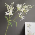 Artificial white bamboo flower branch for home decor wedding hotel fake floral arrangement - Milky White