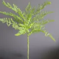 Artificial silicone fern plant single branch for home decor, hotel wedding and interior landscaping. - H71CM / Green