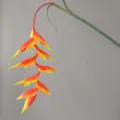 Flor de heliconia colgante artificial de goma suave rama larga para decoración de bodas - KO1 Naranja