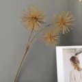 Detalle de rama flor artificial diente de león allium para decoración del hogar y diseño bodas. - H62CM / Café