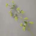 Detalle de tallo de planta de bayas verdes artificiales, perfecto para decoración hogar - H86CM / Verde
