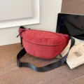 Κόκκινη νάιλον τσάντα μέσης γυναικεία, μεγάλη χωρητικότητα casual τσάντα χιαστί για σπορ. - Κόκκινο