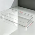 Boîte de rangement pour clavier en acrylique transparent avec dimensions précises. - Grande Boîte de Rangement de Clavier Simple Couche (Pour 108 Touches) / Stockage Inversé Sans Couvercle