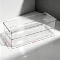 Boîte de rangement de clavier double couche en acrylique transparent anti-poussière étagère - Grande Boîte de Rangement de Clavier Double Couche (Pour 108 Touches) / Stockage Inversé Sans Couvercle