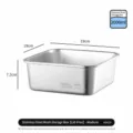 Panier d'égouttage rectangulaire de cuisine en acier inoxydable pour lavage, 304, 2000ml. - Bassin en Inox - Moyen