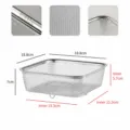 Panier d'égouttage rectangulaire de cuisine en acier inoxydable avec maille fine. - Passoire Inox - Moyenne
