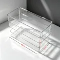 Boîte de rangement pour clavier multicouche en acrylique transparent avec dimensions exactes. - Grande Boîte de Rangement de Clavier Quatre Couches (Pour 108 Touches) / Stockage Inversé Sans Couvercle