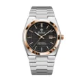 Binbond men quartz watch stylish waterproof luminous stainless steel strap business casual wrist watch - X1 Two-Tone Case with Black Dial