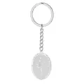 Roestvrijstalen ovale hardloper sleutelhanger sporter metalen ring hanger cadeau accessoire - Runner / Staalkleur