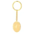 Gouden roestvrijstalen volleybal atleet ovaal hangend sleutelhanger sieraden cadeau. - Volleybal / Goud