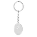 Roestvrij staal basketbal atleet sleutelhanger, gegraveerde sport hanger sleutelhanger cadeau. - Basketbal / Staalkleur