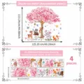 Cute cartoon animal tree wall sticker removable vinyl decal kids room decor 4 sheets size guide - Cartoon Forest Animal (M19672) / 30x88cm Pack of 4