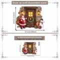 Weihnachtsmann Haus Wandaufkleber Set für Weihnachtsfeier, dekoratives Wandtattoo. - B19028 (20*15cm)
