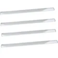 Close-up detail view of 17.7-inch transparent acrylic mahjong pushers in a 4-pack set. - 4 Pieces/Pack