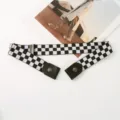 Zwart-wit geruite elastische stretchriem, gesploze onzichtbare tailleband voor jeans. - Zwart-Wit Schaakbord