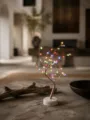 LED Deko Baumleuchte mit bunten Blumenblüten, perfekt als romantisches Nachtlicht im Schlafzimmer. - Mehrfarbige Pflaumenblütenbaum Lampe