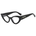 Gafas anti-luz azul cat-eye de moda con una montatura negra elegante para el uso diario. - Marco Negro