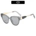 Europäische Retro quadratische Sonnenbrille für Damen Herren, stilvolle graue Sonnenbrille. - Retro Quadratischer Rahmen Stil (8109) / Transparent Grauer Rahmen Hellgraue Linsen