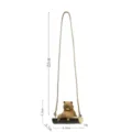 Mignon ours en résine balançoire voiture suspension rétroviseur pendentif cadeau 4.6x3.5x22cm - Style C Ours Café Terre / Corde Longue