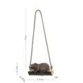 Joli pendentif suspendu pour voiture ours endormi en résine décoration rétroviseur intérieur - Style B Balançoire Petit Ours Brun Foncé à Corde Courte