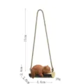 Mignon ours endormi balançoire pendentif de voiture rétroviseur décoration cadeau - Style E Ours Café / Corde Courte
