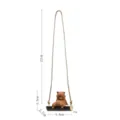 Mignon ornement suspendu de voiture d'ours de balançoire, pendentif de rétroviseur en résine pour auto - Style C Ours Café / Corde Longue