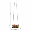 Ornement suspendu de voiture de balançoire d'ours de corde longue, décor de miroir. - Style E Ours Café / Corde Longue