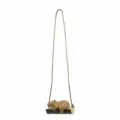Joli ornement suspendu de voiture d'ours balançant, pendentif de rétroviseur de guérison, cadeau. - Style B Balançoire Petit Ours Khaki à Corde Longue