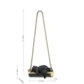 Adorable petit ours noir balançoire suspendu décoration de voiture en résine 11cm. - Style A Balançoire Petit Ours Noir à Corde Courte