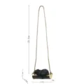 Mignon petit ours noir balançoire voiture suspendu ornement rétroviseur pendentif 22cm - Style B Balançoire Petit Ours Noir à Corde Longue