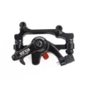 Pinza de freno de disco mecánico para bicicleta negra con perilla de ajuste y soporte. - BB8 Delantero