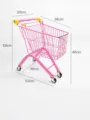 Kids shopping cart toy pink metal pretend play grocery cart for toddlers and kids - One Size / Square Tube Style (6 Pack)