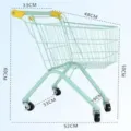 Children mini shopping cart toy grocery supermarket trolley with metal frame and wheels. - One Size / Round Tube Style (6 Pack)