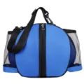 Blauwe ronde basketbaltas sporttraining rugzak met handige netzakken voor voetbal volleybal. - 10L / Schoudertas - blauw