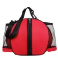 Rood zwarte ronde basketbal rugzak voor sport training, handige mesh balzak. - 10L / Schouder Rood