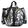 Sac à dos de sport camouflage noir et gris avec poches latérales en filet et bretelles réglables. - 10L / Camouflage Noir Simple