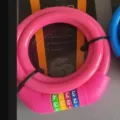 Lucchetto per bicicletta a cavo con combinazione a 4 cifre rosa sicurezza ciclismo - 11mm Spesso x 1100mm Lungo / Rosa