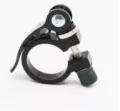 Black bicycle quick release seatpost clamp detail, durable metal mount for mountain bikes. - 28.6mm / Black