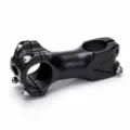 Detailed view of a black aluminum alloy mountain bike stem with precise dimension specs. - 31.8mm Non-Folding