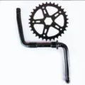 Repuestos para biela monobloque y plato de bicicleta infantil con vista detallada - Biela 89 + Plato 24T / Negro
