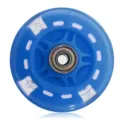 Rueda luminosa LED azul de repuesto para patinete monopatín carrito con rodamiento incluido - Talla única / Rueda Parpadeante Azul