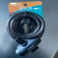 Antivol de vélo en câble d'acier noir avec clés et emballage pour une protection sécurisée. - Jinmingdian Sans Support de Verrouillage