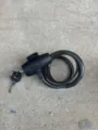 Cadenas de câble de vélo noir portable avec clés Chaîne de sécurité variante modèle - 8mm Épais 65cm Sans Support / Noir