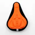 3D thickened bicycle saddle cover, soft foam mountain bike seat cushion for comfortable riding. - One Size / Orange