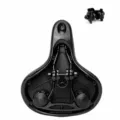 Black bicycle saddle bottom detail with shock absorption springs and universal mounting clamp. - One Size / Blue Shock Absorbing Ball