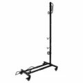 Klappbarer Fahrradstaender mit Universalraedern, tragbares Metall Mountainbike Reparaturregal. - Universalrad-Stil / Schwarz