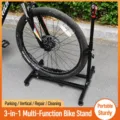 Fahrrad-Fahrradständer multifunktionaler Reparaturständer für Mountainbikes und Rennräder. - Flachkissen-Modell / Schwarz