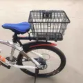 Rear bicycle basket with lid, heavy duty metal wire bike cargo basket for rear rack storage. - One Size / With Lid / Weighted Black